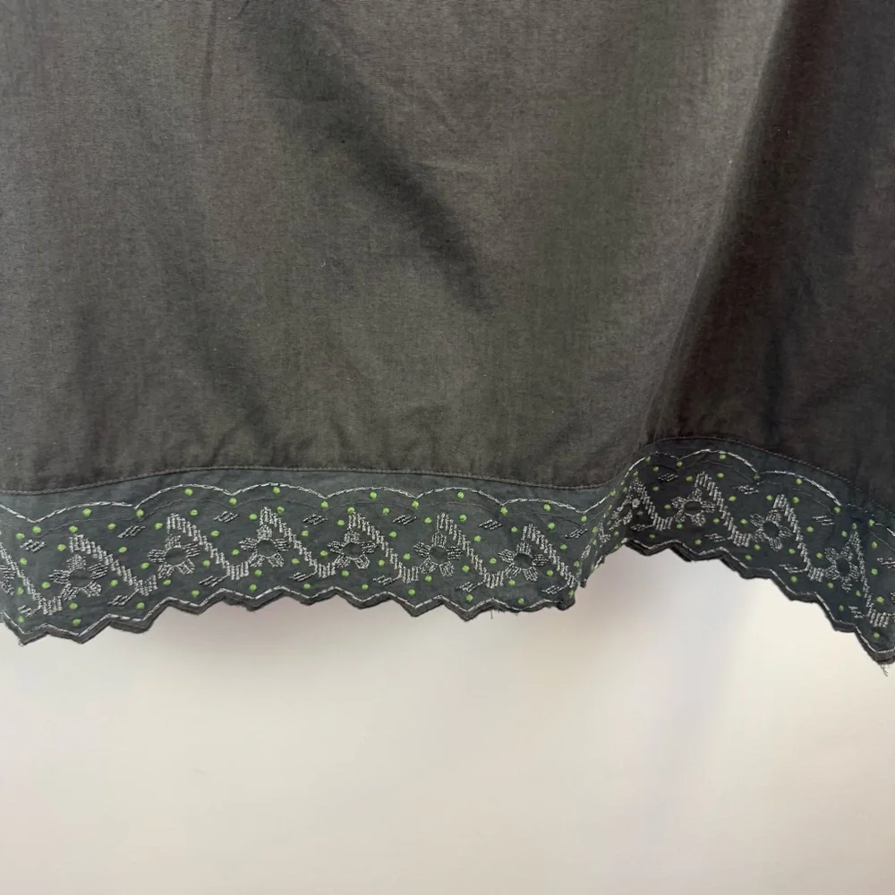 Free People Woven Lace Beaded Dress Dark Gray/Green Women's Sz. Small